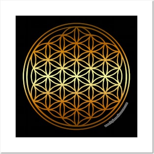 Golden Flower of Life Posters and Art